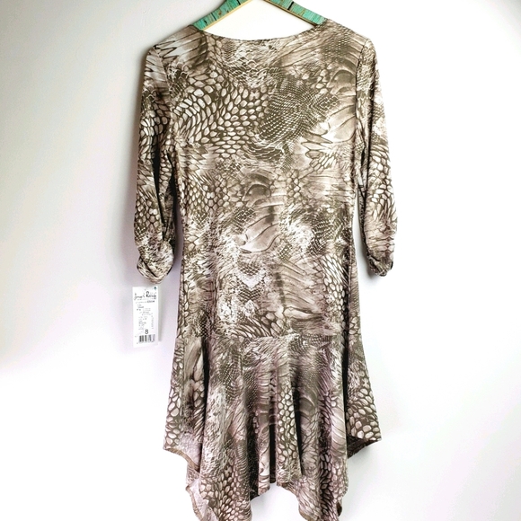 Joseph Ribkoff Snake Print Handkerchief Dress Sz 8 - Picture 6 of 9